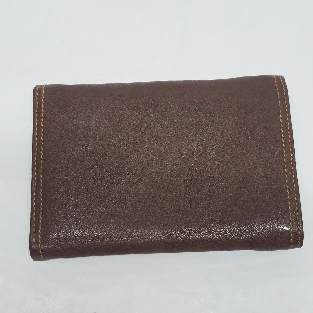 Barocco Style Genuine Soft Leather Unisex Trifold Wallet New With Imperfection
